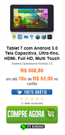 Tablet 7 com Android 3.0