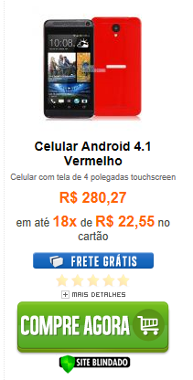 Celular Vermelho Android 4.1