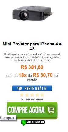 Projetor para Celular
