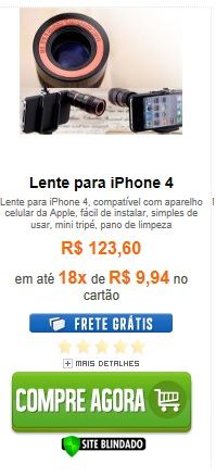 Lente para Iphone 4