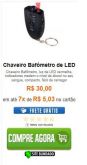 Chaveiro Bafômetro